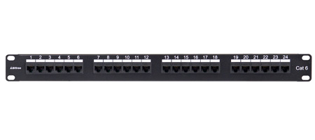 BIT-DSGIGE124D 1 x 24 1RU Cat6 RJ45 to 110 Punchdown Patch Panel