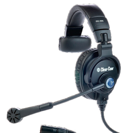 Picture of Clear-Com Communication System CLCM-CC-300-Y4 Single-Ear Headset Microphone -XLR-4M