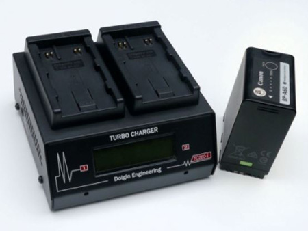 DOLG-TC200CANA60 Fast Two Positions Simultaneous Battery Charger with Diagnostics Display Accepts Canon BP-A60 & A30