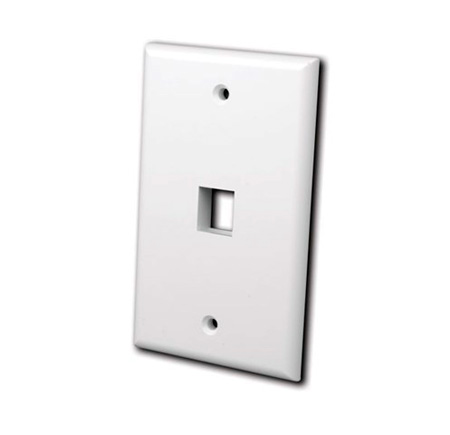 VCO-820006 6 Port Keystone Wall Plate - Ivory