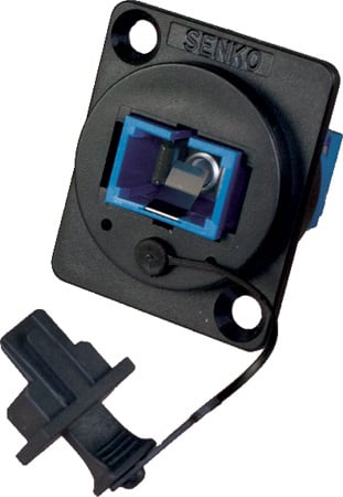 SENK-UBC-211 SC Simplex Singlemode Panel Mount Fiber Optic Adapter - Blue