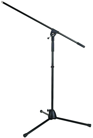 K&M KM-254BK Tripod Microphone Stand with Boom - Black