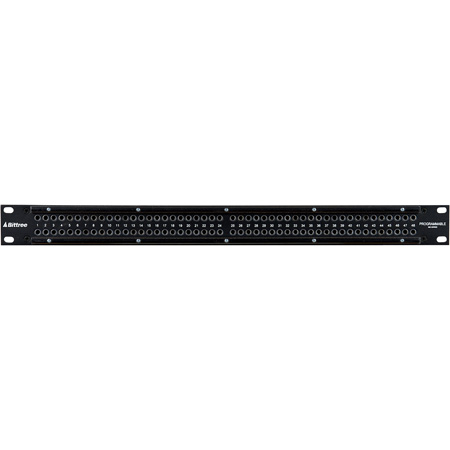 Picture of Bittree B96DC-FNIBS-E90 M2OU7B REV A 1RU Black 2 x 48 Mono Spaced with 2 Over Under Type Designation Strips Digital & Analog Audio Patch Panels