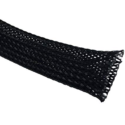 PET4-C-BK 0.5-1.25 in. x 100 ft. Expandable Cable Tubing Roll, Black