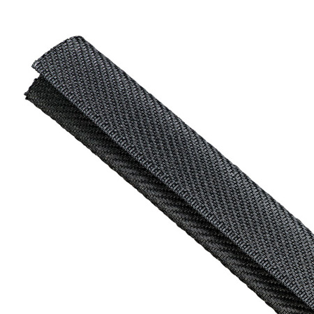 TFX-F6Z100BK25 1 in. x 25 ft. Spool Flat Expandable Cable Tubing, Black