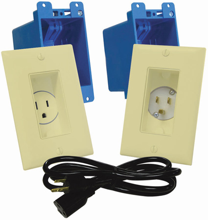 MID-A46-IY In-Wall TVPower Solution Kit, Ivory