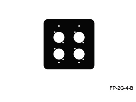 MYS-FP-2G-4-B 2-Gang Black Wall Panel