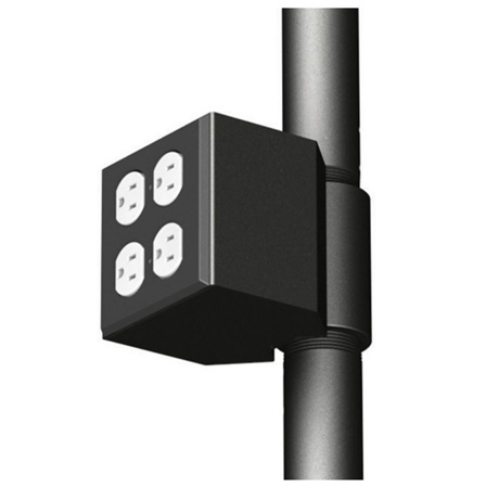 CHF-CMA504 Dual Electric Outlet Coupler - Black