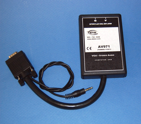 Picture of Energy Transformation Systems ETS-AV971 VGA Video & Stereo Audio Balun Computer End - Black