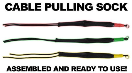 -DR-SOCK Reusable Cable Pulling Tool that Protects & Reduce Stress on Terminated Cables