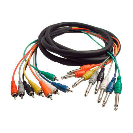 Hosa Technology CPR-802 8-Channel 0.25 to RCA 2 m Audio Snake Cable