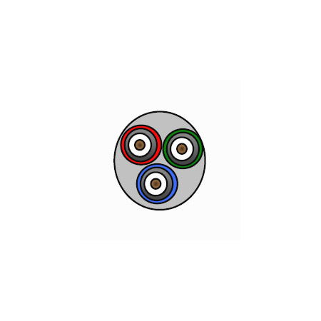 WP-3CRGB-1000 1000 ft. 25 AWG 3 Conductor RGB Coaxial Cable