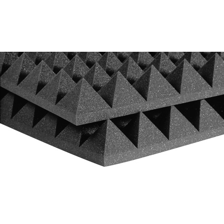 Picture of Auralex Acoustics AUR-2PYR-CHA 2 in. Studiofoam Pyramids, Charcoal Gray