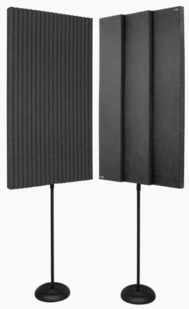 Picture of Auralex Acoustics AUR-PROMAX-V2CHA Acoustic Panels with Floor Stands - Pair, Charcoal