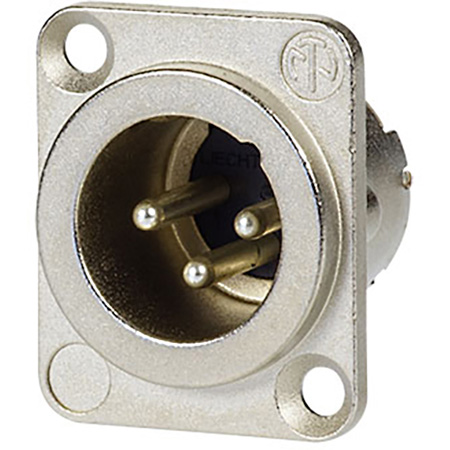 -UMNC3MD-LX Maxxum Neutrik 3 Pole Duplex Ground Contact Adapter Plate & Hardware MIS Color-Code, Nickel & Silver
