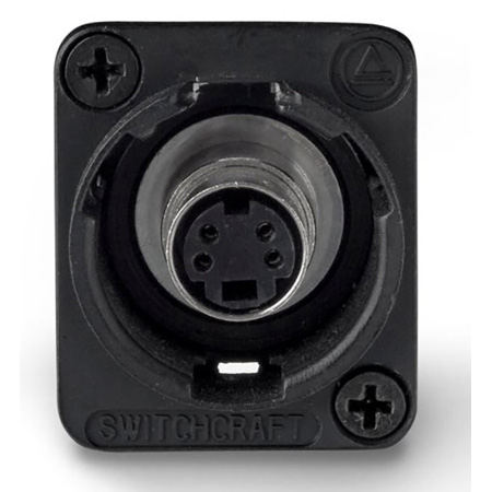 EHSVHS2B XLR Mounting S-Video Feed-Thru Connector, Black Housing
