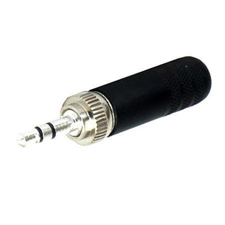 SW-35HDLBN 3.5 mm Locking Stereo Plug Handle Nickel Plug - 0.29 in. Cable Opening, Black