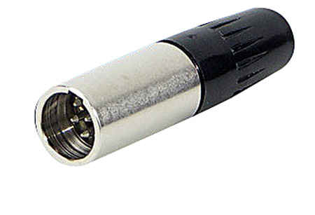 SW-TA4MWX TA Series 4-pin Mini XLR Male Cable Mount Flex Relief, White