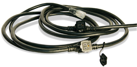 LEX-50123B 25 ft. & 15A E-String Multiple Outlet Receptacle Extension Cord with NEMA 5-15 Receptacles, Black