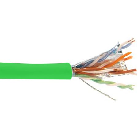 Picture of Liberty Wire & Cable LWC-244PPL5SH-GN 1000 ft. Category 5e F-UTP EN Series Plenum 24 AWG 4 Pair Shielded Cable&#44; Green