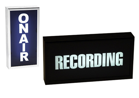 TLPR-1HS Low Profile Horizontal Studio Warning Light - Silver Tone