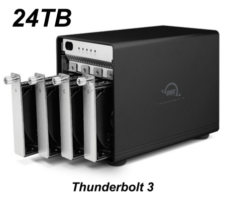 Picture of Other World Computing OWC-TB3SRT240S 24.0TB OWC ThunderBay 4 Four-Drive HDD with Dual Thunderbolt 3 Ports RAID-5 Preconfigured Solution