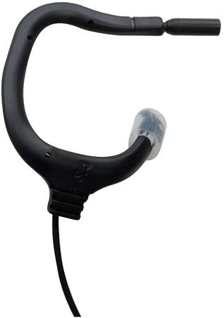 POI-EO-8WL-XMPBL Embrace Earmount Omni Lavalier Microphone for MiPro - Black