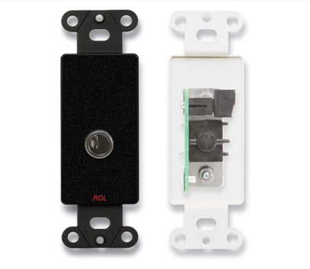 RDL-DB-1-4F 0.25 Phone Jack on Decora Wall Plate