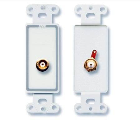 RDL-D-BNC BNC Jack on Decora Wall Plate - Solder type
