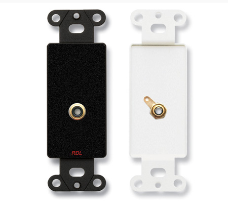RDL-DB-PHN1 Single RCA Jack on Decora Wall Plate - Solder type