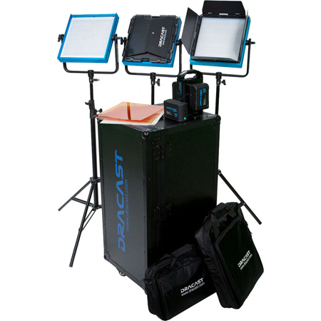 Picture of Dracast DR-DRSTUBG Pro Series Studio Light Kit with 3 Li-Ion Batteries