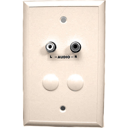 Picture of Energy Transformation Systems ETS-PA807WPIY Cat5 Wall Plate with Dual RCA Audio, Ivory