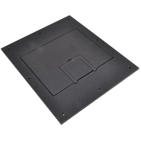 Picture of FSR FSR-FL500PSLDBLK U-Access Solid Cover with Cable Exit No Trim, Black