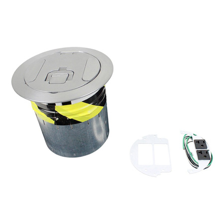 -SF6CPTDDALM 6 in. SmartFit Poke Through 2 AC - 2 Decora Assembly