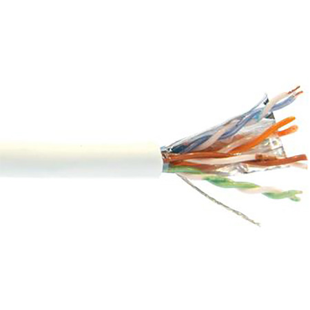 Liberty Wire & Cable LWC-244PPL5SH-WE 1000 ft. Category 5e F-UTP EN Series Plenum 24 AWG 4 Pair Shielded Cable - White -  GOLDEN BOWL