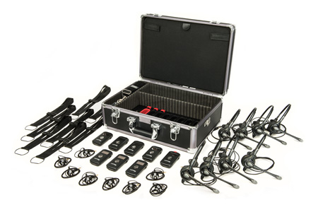 LSTN-LKS-3 Collabor-8 System 8-Person Assistive Listening & Intercom System with 8 Headsets