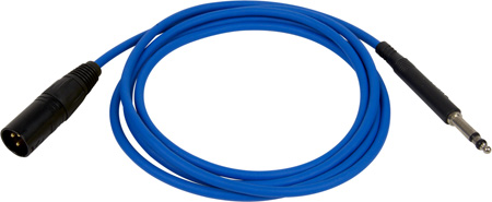 Picture of Bittree BIT-LPCXM3606110 0.25 in. x 36 in. Long-Frame to Male XLR Patchcord - Blue