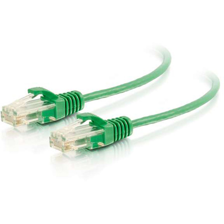 C2G-01162 5 ft. Snagless Unshielded CAT6 Slim Network Patch Cable - Green