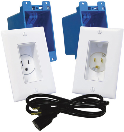 MID-A46-WE In-Wall TV Power Solution Kit - White