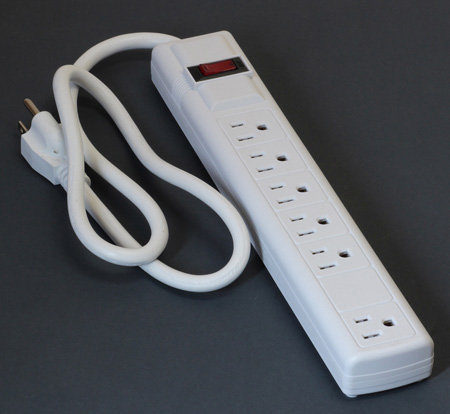 MILSPE-D155200WT 3 ft. 6 Outlet Power Strip with Cord