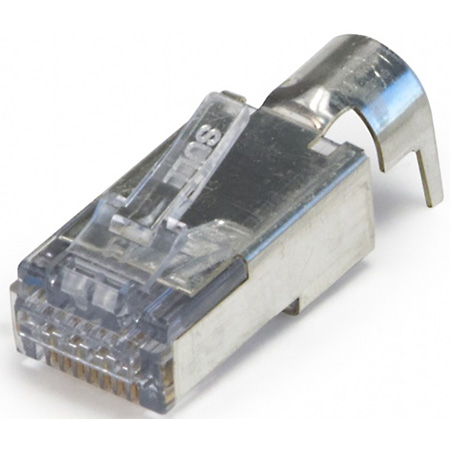 PLAT-100025C EX 44 Shielded CAT6 Connector - External Ground - 25 Clamshell