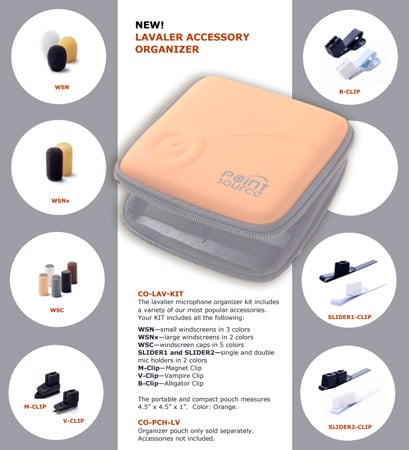 POI-CO-LAV-KIT Lavalier Accessory Organizer Kit with Microphone Accessories