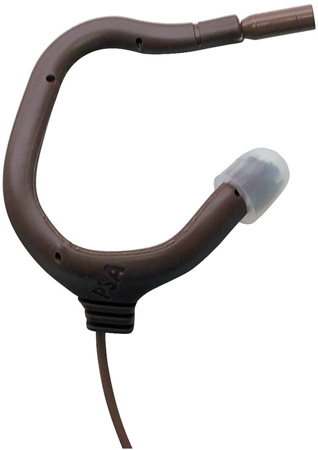 POI-EO-8WL-XMPBR EMBRACE Earmount Omni Lavalier Microphone for MiPro - Brown