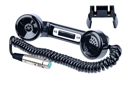 Picture of Clear-Com Communication System CLCM-HS-6D HS-6 Telephone-Style Handset XLR-4F with Coiled Cord & Push to Talk Button