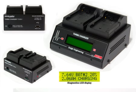 DOLG-TC200-CAN Two-Position Battery Charger for Canon BP Batteries