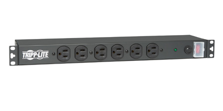 Picture of Tripp Lite TRL-DRS-1215 15 ft. 14-Outlet Economy Network Server Surge Protector 1U Rackmount Cord 3000 Joules