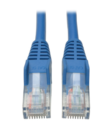 Tripp Lite TRL-N001-002-BE 2 ft. Cat5e 350 MHz Snagless Molded Patch Cable with RJ45 Male-Male, Blue