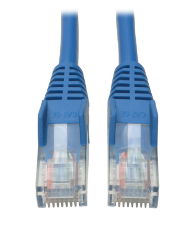 Tripp Lite TRL-N001-004-BE 4 ft. Cat5e 350 MHz Snagless Molded Patch Cable with RJ45 Male-Male, Blue