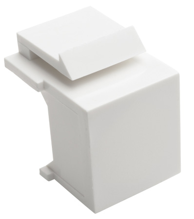 Tripp Lite TRL-N040-010-WE Snap-In Blank Keystone Jack Insert - White, Pack of 10