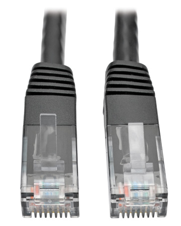 Tripp Lite TRL-N200-100-BK 100 ft. Cat6 Gigabit Molded Patch Cable with RJ45 Male-Male, Black